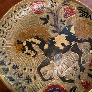 Brass Decorative Plate with Hanging Hook